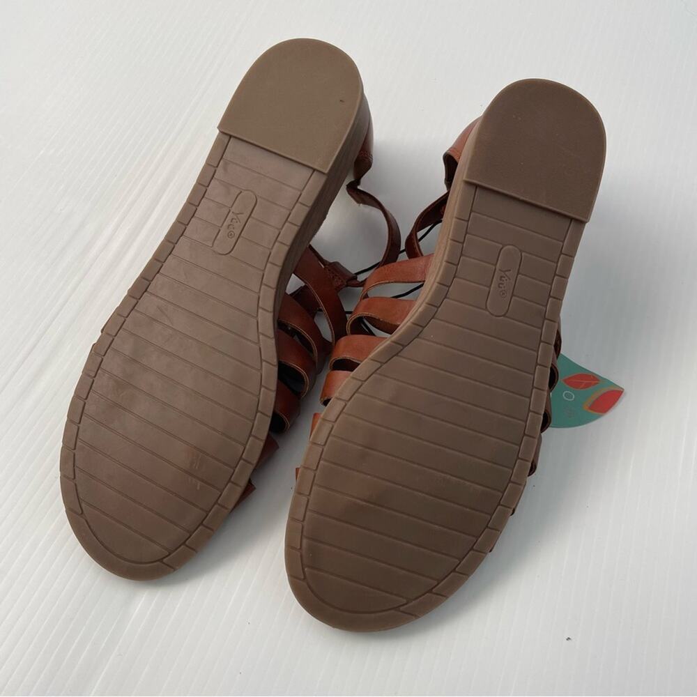 🆕 Yuu Falisha strappy woven sandals size11 M tan brown - Picture 7 of 11